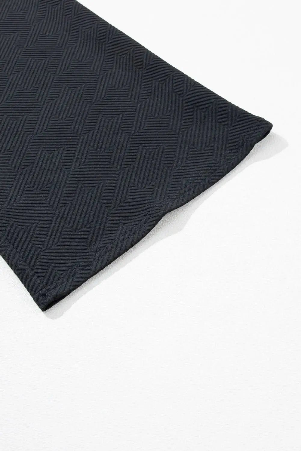 Love Salve Black Set Women's Daily Wear Pant Set Ruffle Sleeve, Wide Leg