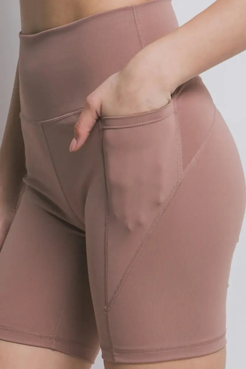 Trendsi High Waist Active Shorts Women's Workout Running Shorts USA Made