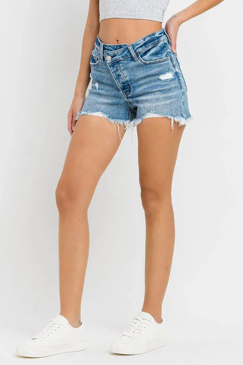 Women's Denim Shorts - Raw Hem - Casual Summer Style