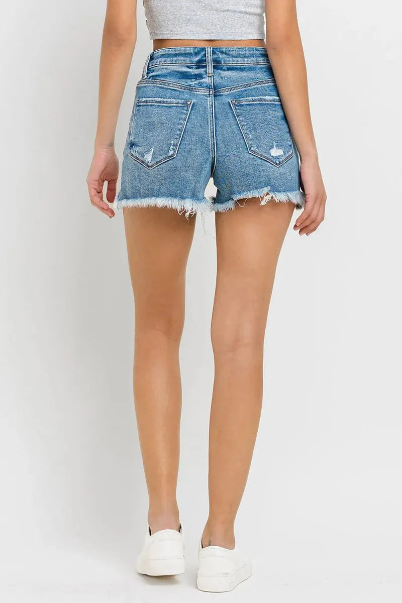 Women's Denim Shorts - Raw Hem - Casual Summer Style