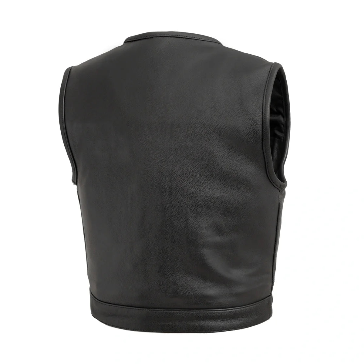Lowside Men's Motorcycle Leather Vest Cognac