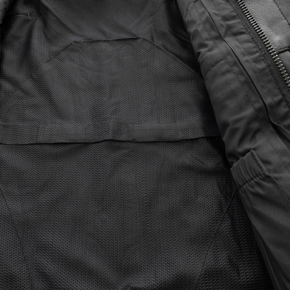 Lowside Men's Motorcycle Leather Vest Cognac