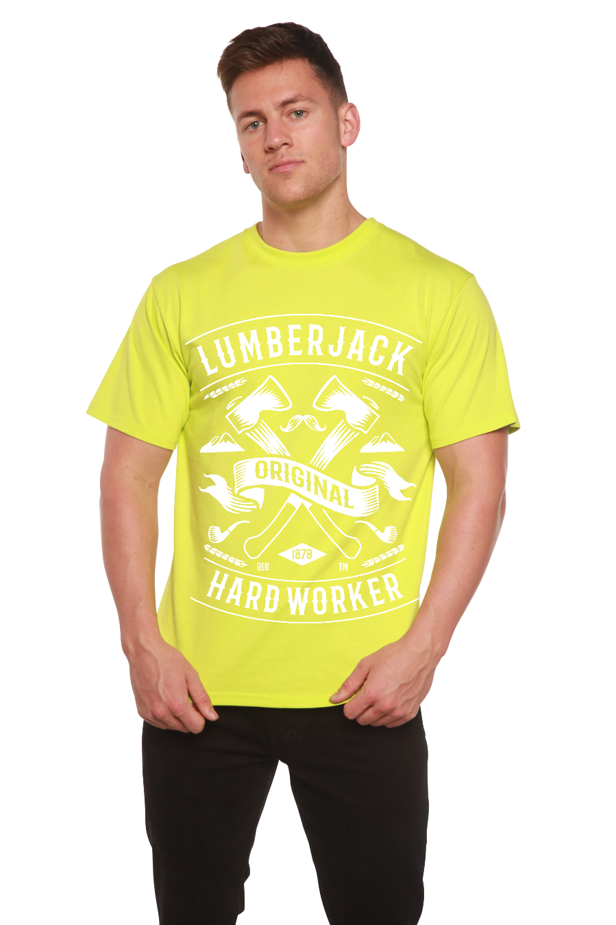 LumberJack Men's Bamboo Viscose/Organic Cotton Short Sleeve Graphic T-Shirt