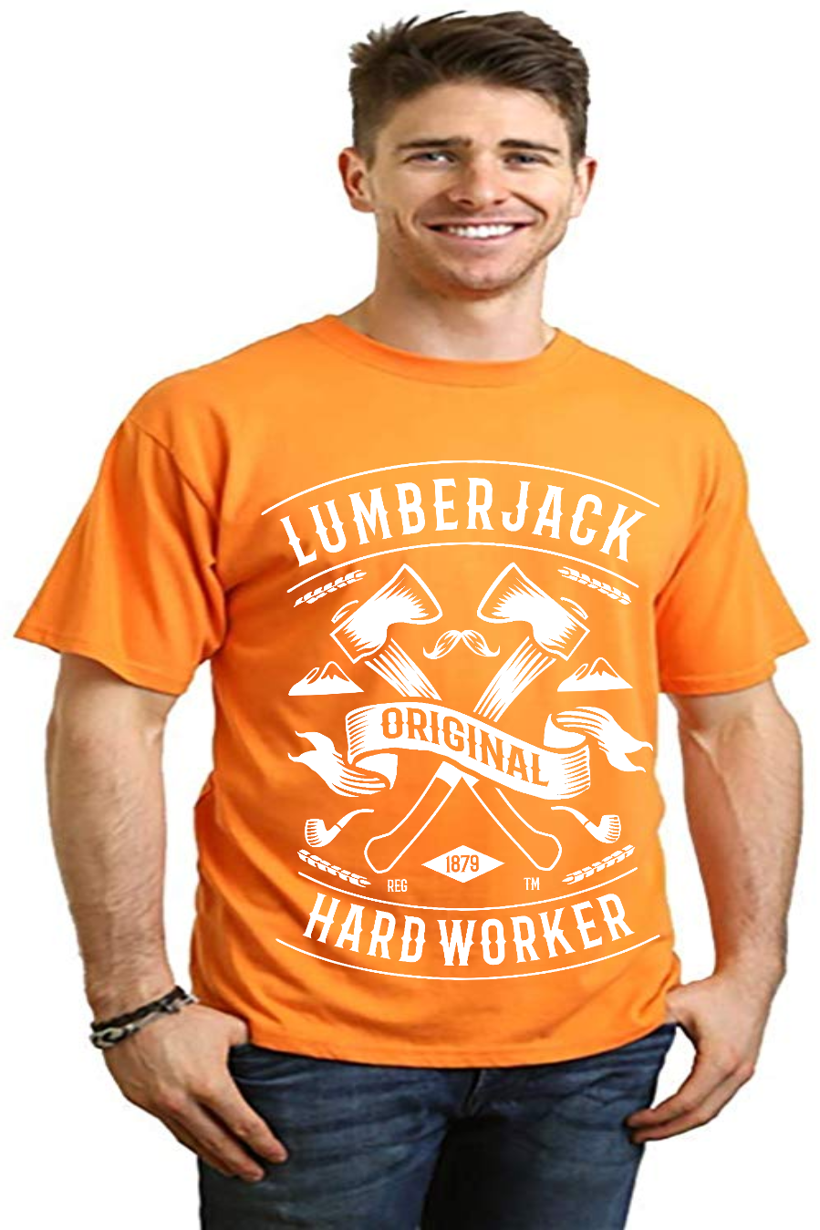 LumberJack Men's Bamboo Viscose/Organic Cotton Short Sleeve Graphic T-Shirt