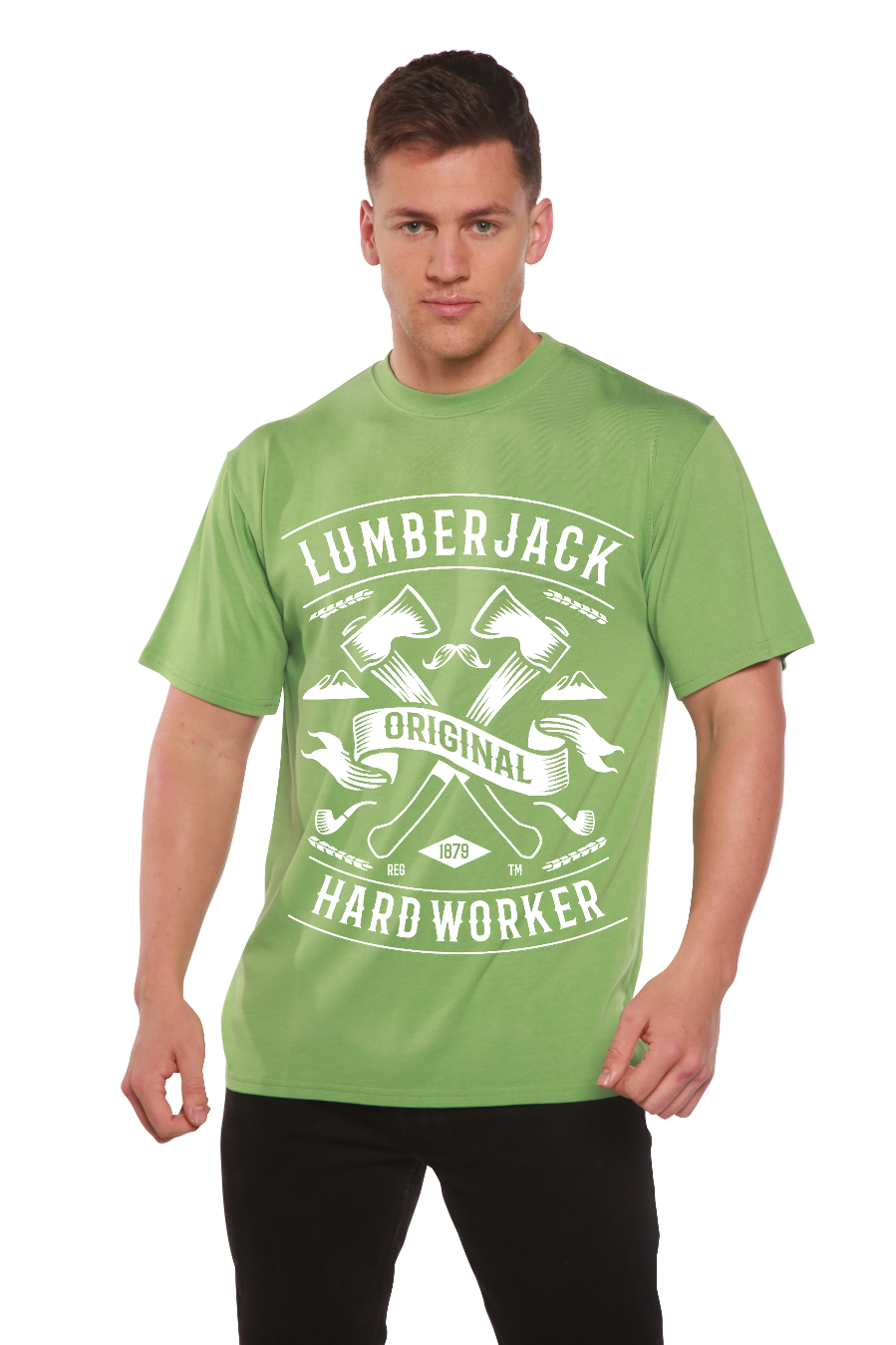 LumberJack Men's Bamboo Viscose/Organic Cotton Short Sleeve Graphic T-Shirt