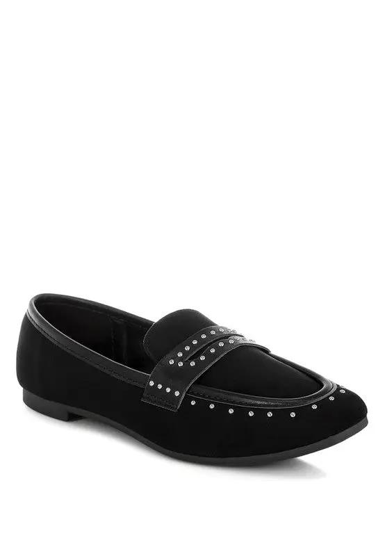 Rag Company Lumina Penny Strap Studded Loafers - Elegant Style Footwear