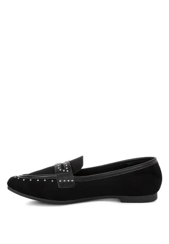 Rag Company Lumina Penny Strap Studded Loafers - Elegant Style Footwear