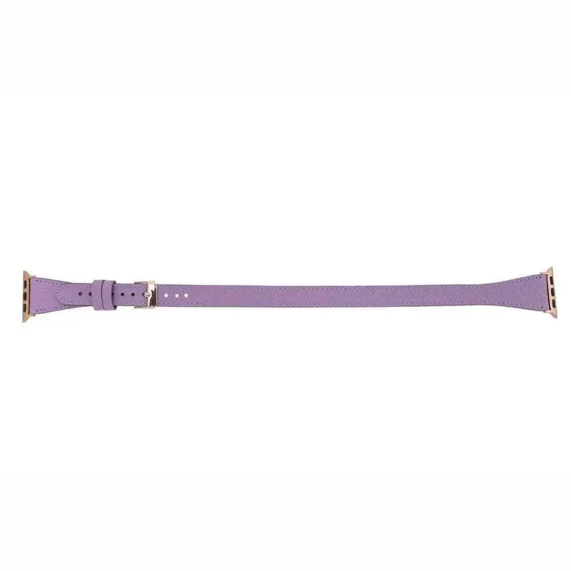Luxury Double Wrap Purple Leather Apple Watch Band - San Diego