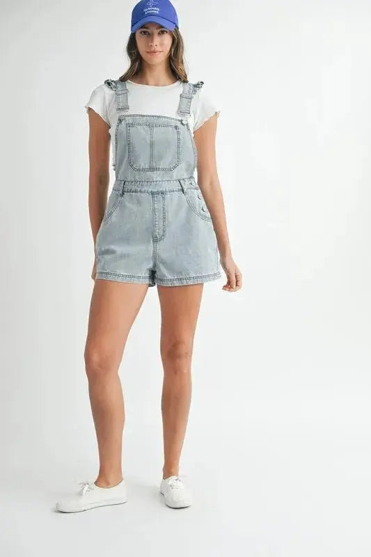 Denim Romper - Casual & Comfortable Overall