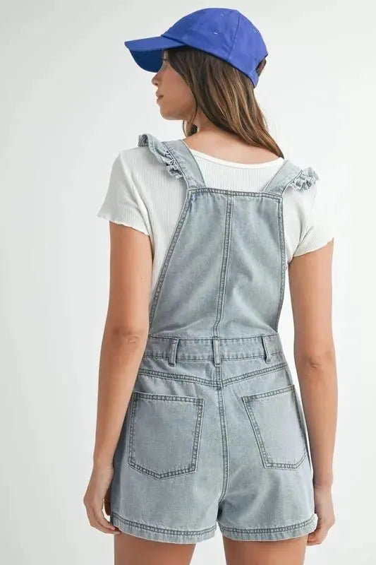 Denim Romper - Casual & Comfortable Overall