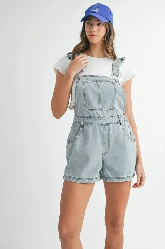 Denim Romper - Casual & Comfortable Overall
