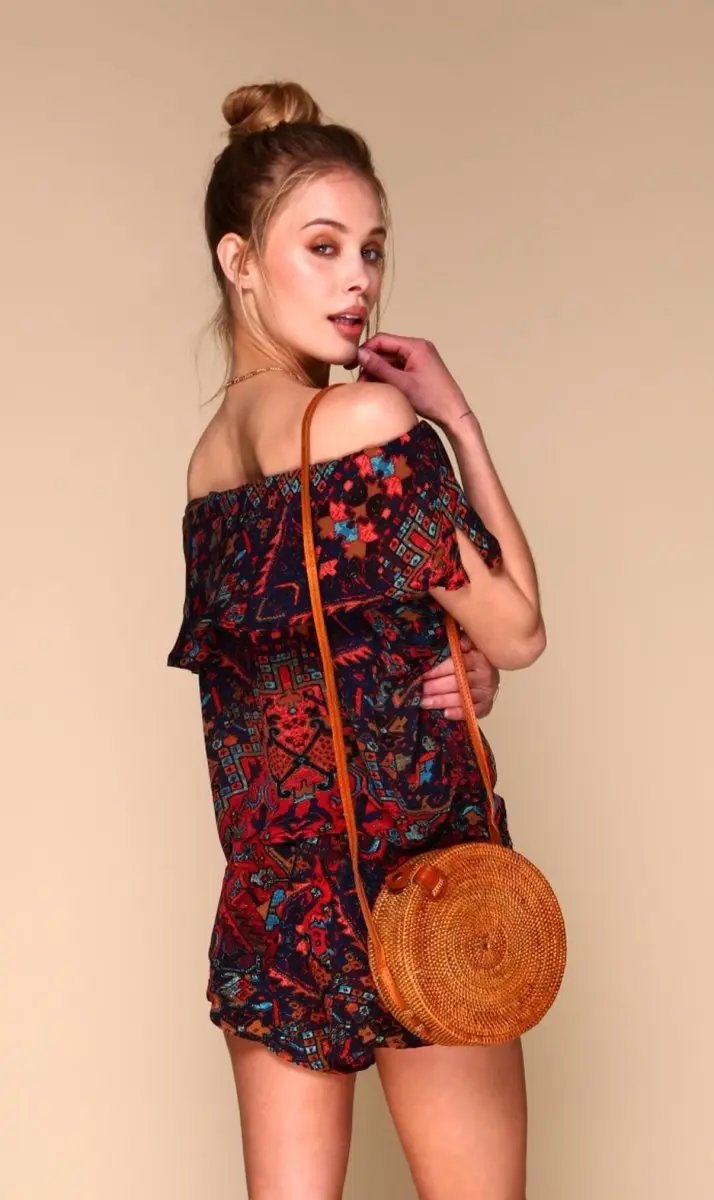 MERRITT CHARLES Boho Silk Shorts Women's Summer Loungewear Shorts with Pockets