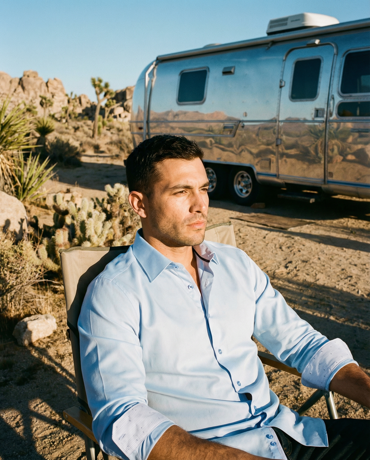 Martin Button-Up Shirt With Contrast Details // Blue // Contemporary Fit (Regular)