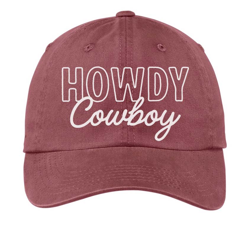 Howdy Cowboy Stacked Baseball Cap