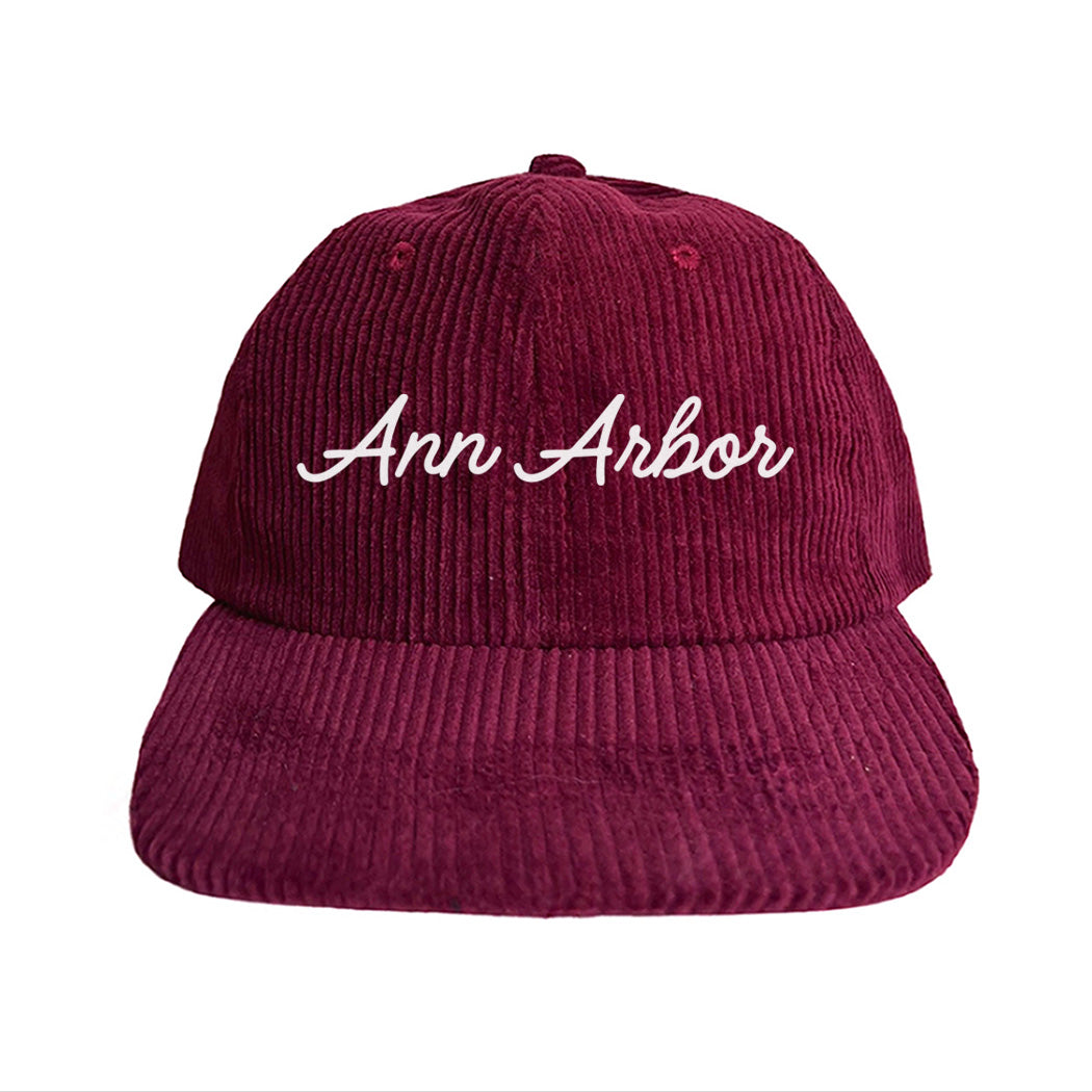 Ann Arbor Cursive Corduroy Cap
