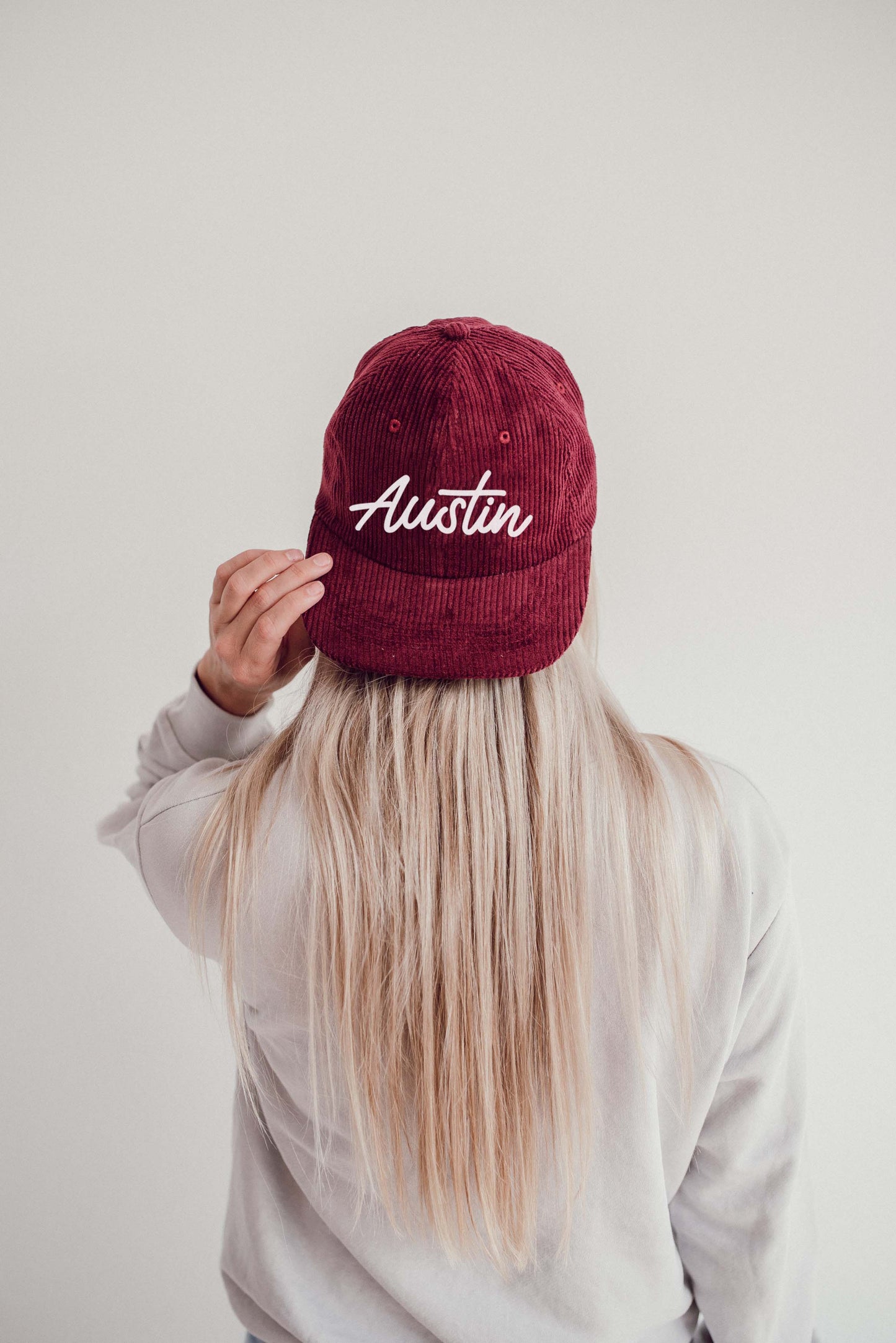 Austin Cursive Corduroy Cap