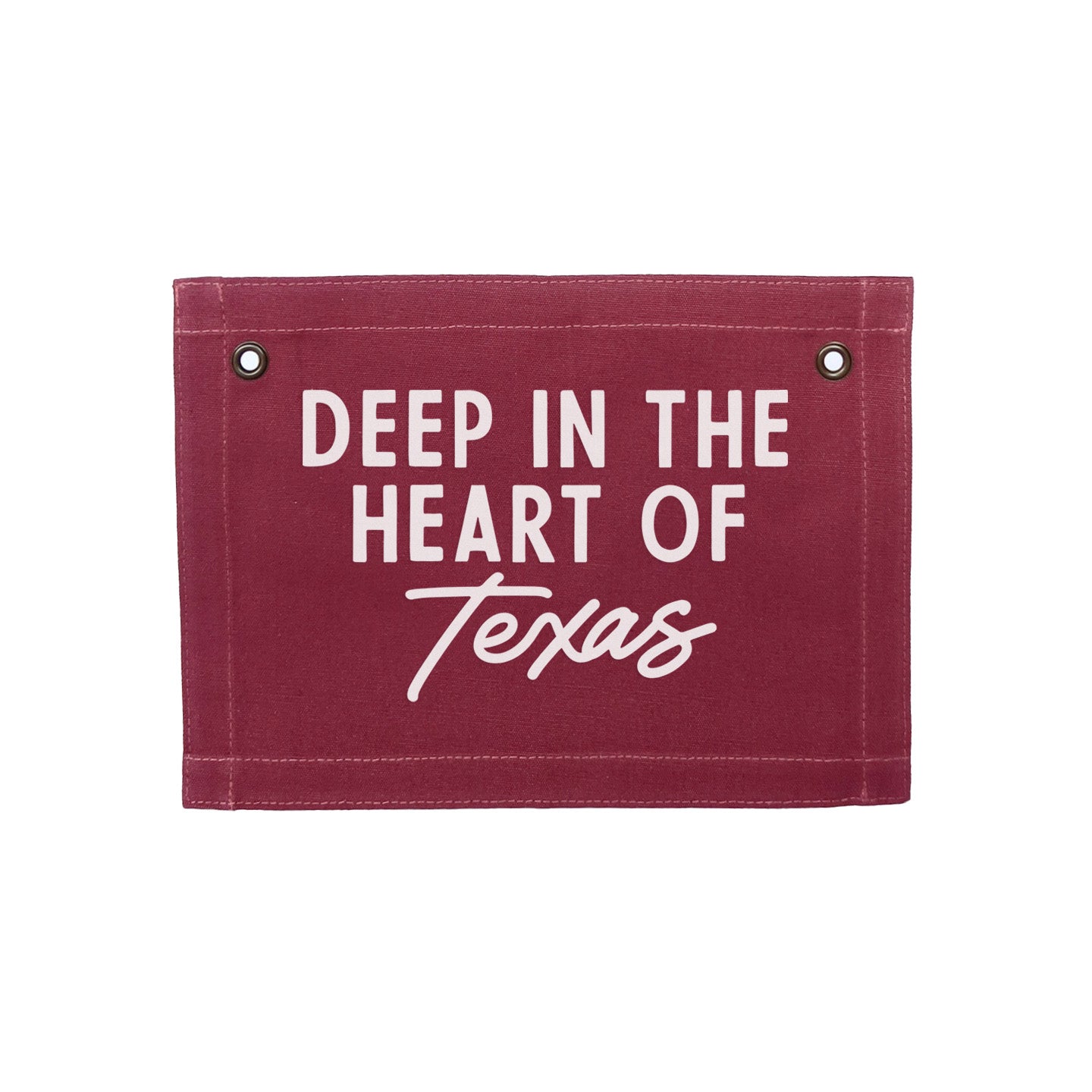 Deep in the heart of Texas Small Canvas Flag