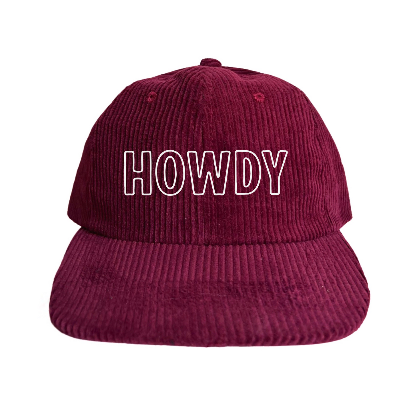 Howdy Outline Corduroy Cap