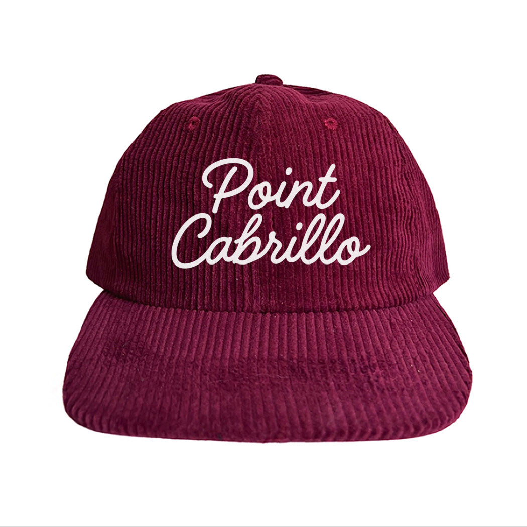 Point Cabrillo Cursive Corduroy Cap