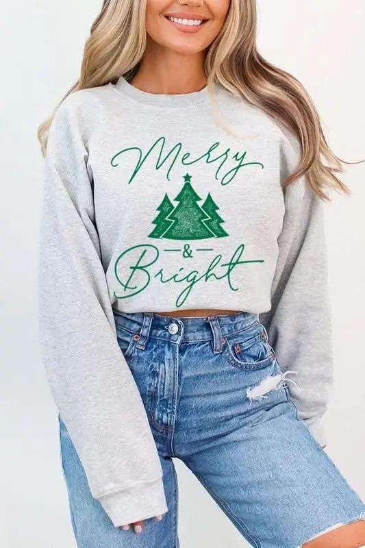 Color Bear Graphic Fleece Sweatshirt Women's Trendy Comfy Pullover