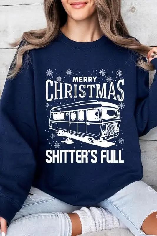 Color Bear Shitter's Full Graphic Unisex Sweatshirt Holiday Party Comfy Crewneck