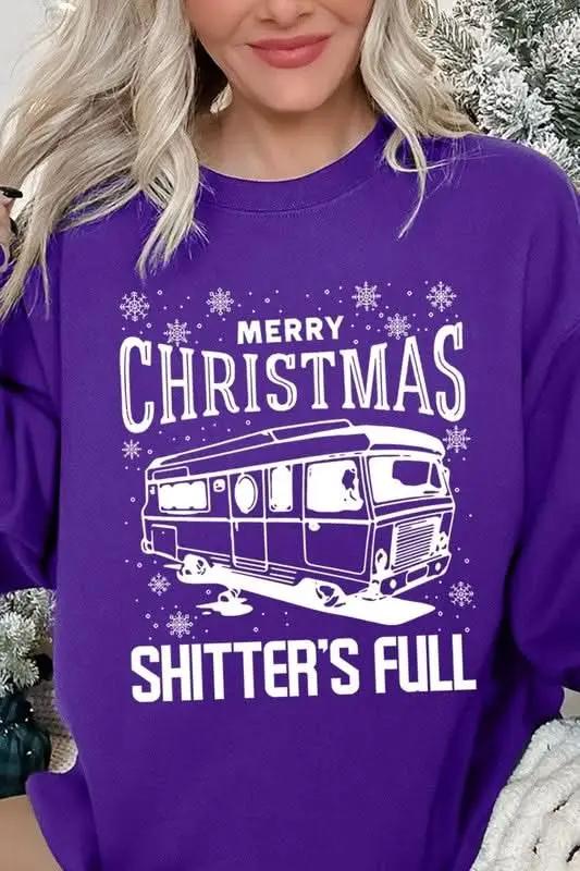 Color Bear Shitter's Full Graphic Unisex Sweatshirt Holiday Party Comfy Crewneck