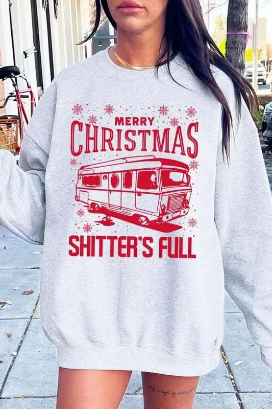 Color Bear Shitter's Full Graphic Unisex Sweatshirt Holiday Party Comfy Crewneck