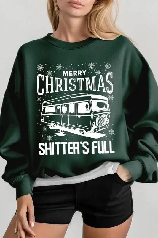 Color Bear Shitter's Full Graphic Unisex Sweatshirt Holiday Party Comfy Crewneck