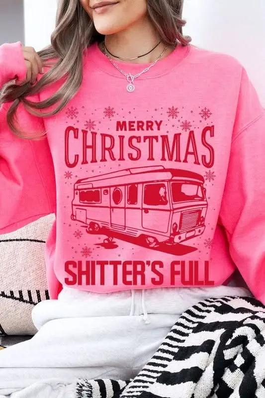 Color Bear Shitter's Full Graphic Unisex Sweatshirt Holiday Party Comfy Crewneck