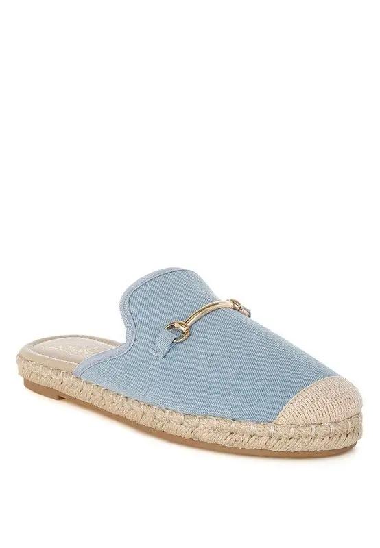 Rag Company Midori Denim Slip-On Mules - Casual Summer Style Footwear