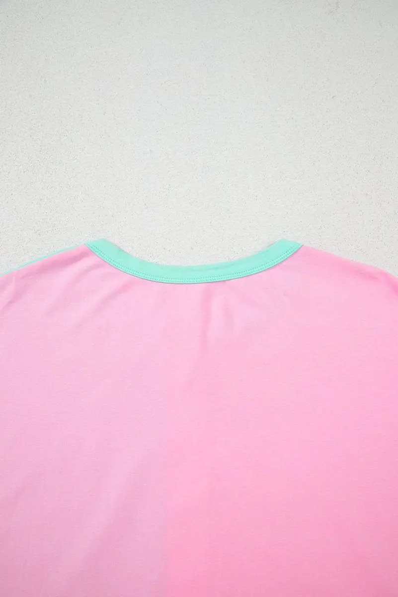 Love Salve Mint Green Tee Women's Daily Wear Collared Half Button Casual Top