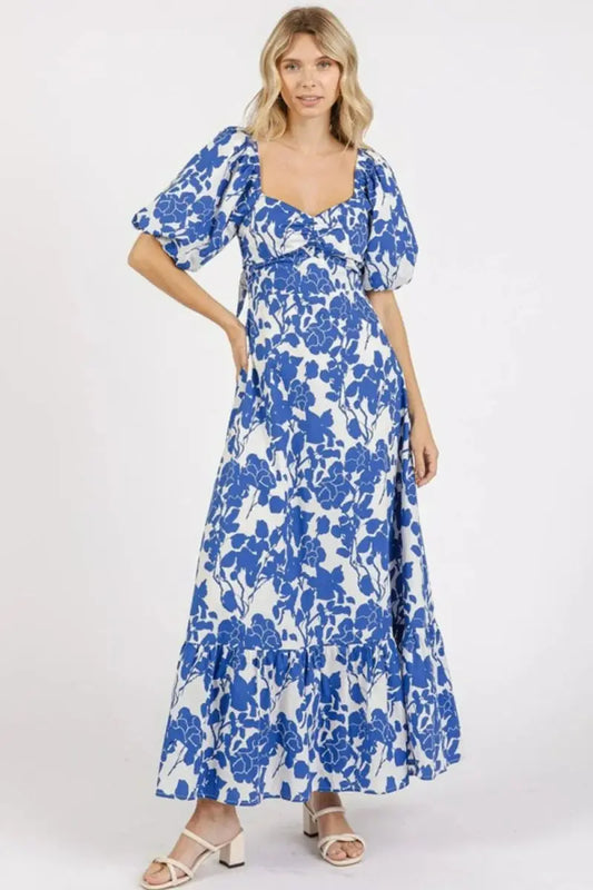 Trendsi Floral Cutout Dress Women's Party Mini Dress Sweetheart Neck, USA Ship