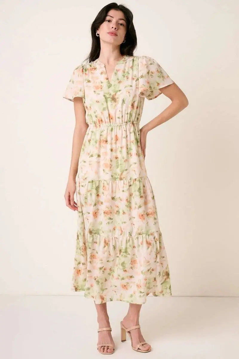 Trendsi Floral Maxi Dress Women's Summer V-Neck Flowy Casual Dress