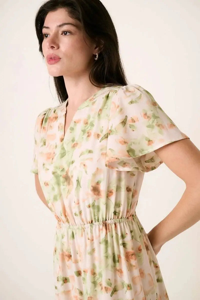 Trendsi Floral Maxi Dress Women's Summer V-Neck Flowy Casual Dress