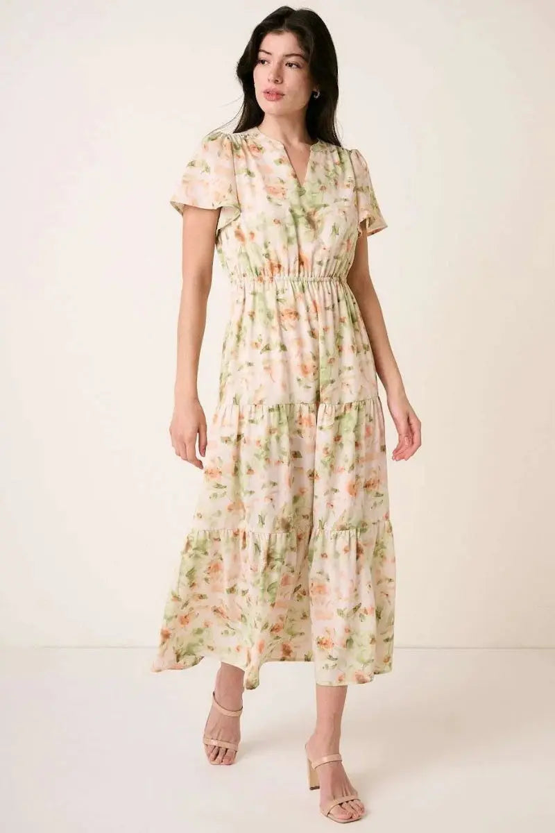 Trendsi Floral Maxi Dress Women's Summer V-Neck Flowy Casual Dress