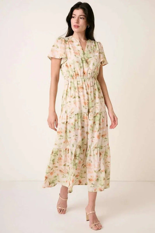 Trendsi Floral Maxi Dress Women's Summer V-Neck Flowy Casual Dress