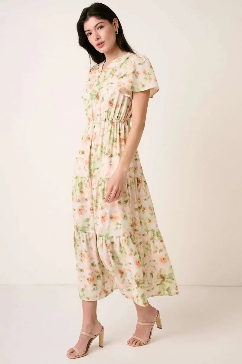 Trendsi Floral Maxi Dress Women's Summer V-Neck Flowy Casual Dress