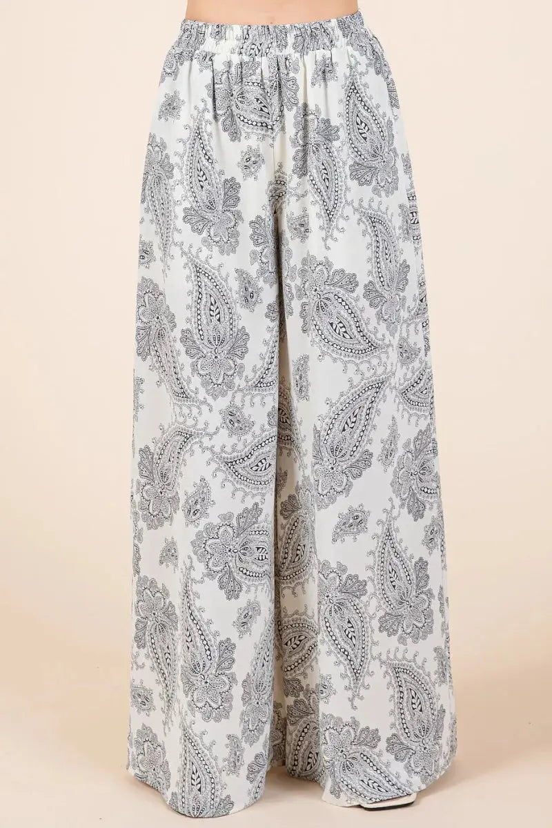 Women's Loungewear Set - Paisley Print - Two-Piece Cami