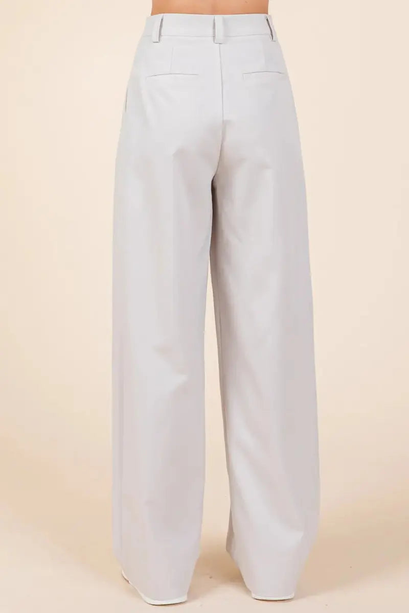 Trendsi Pintuck Pants Women's High Rise Casual Pants USA Ship!