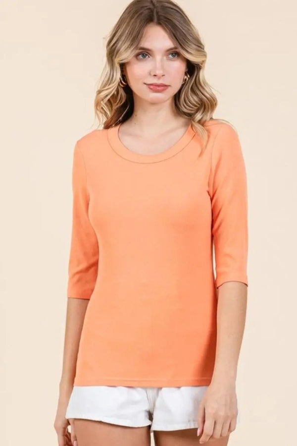 Trendsi Round Neck Tee Women's Everyday Basic T-Shirt Soft, Comfy
