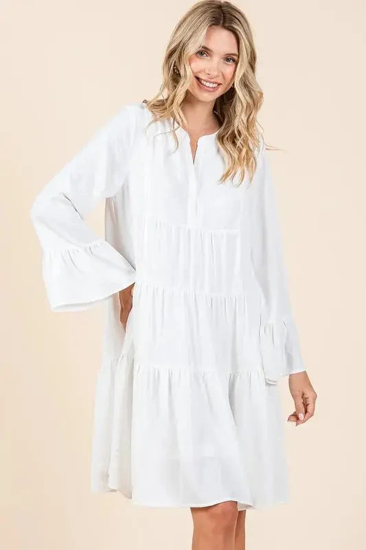 Trendsi Flare Sleeve Mini Dress Women's Party/Date Night Dress Chic & Flattering
