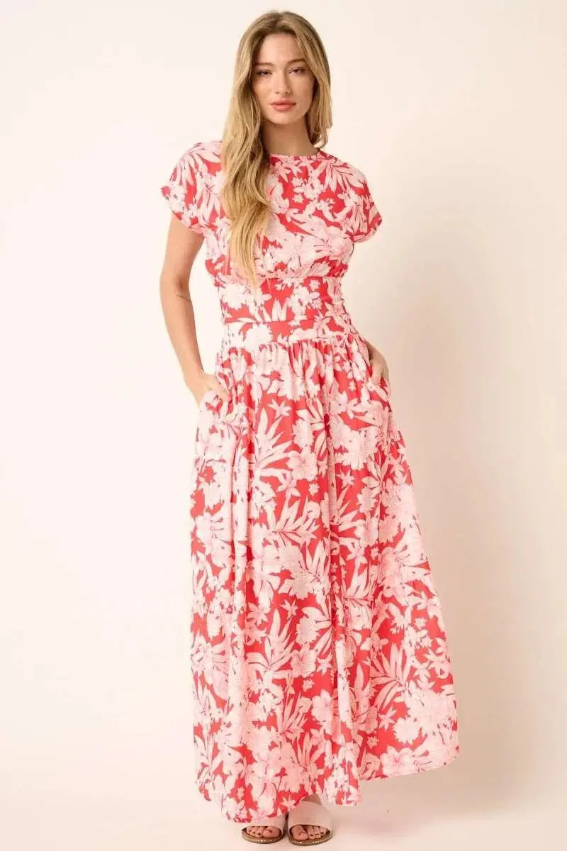 Women's Two Piece Set - Tropical Print - Matching Outfit