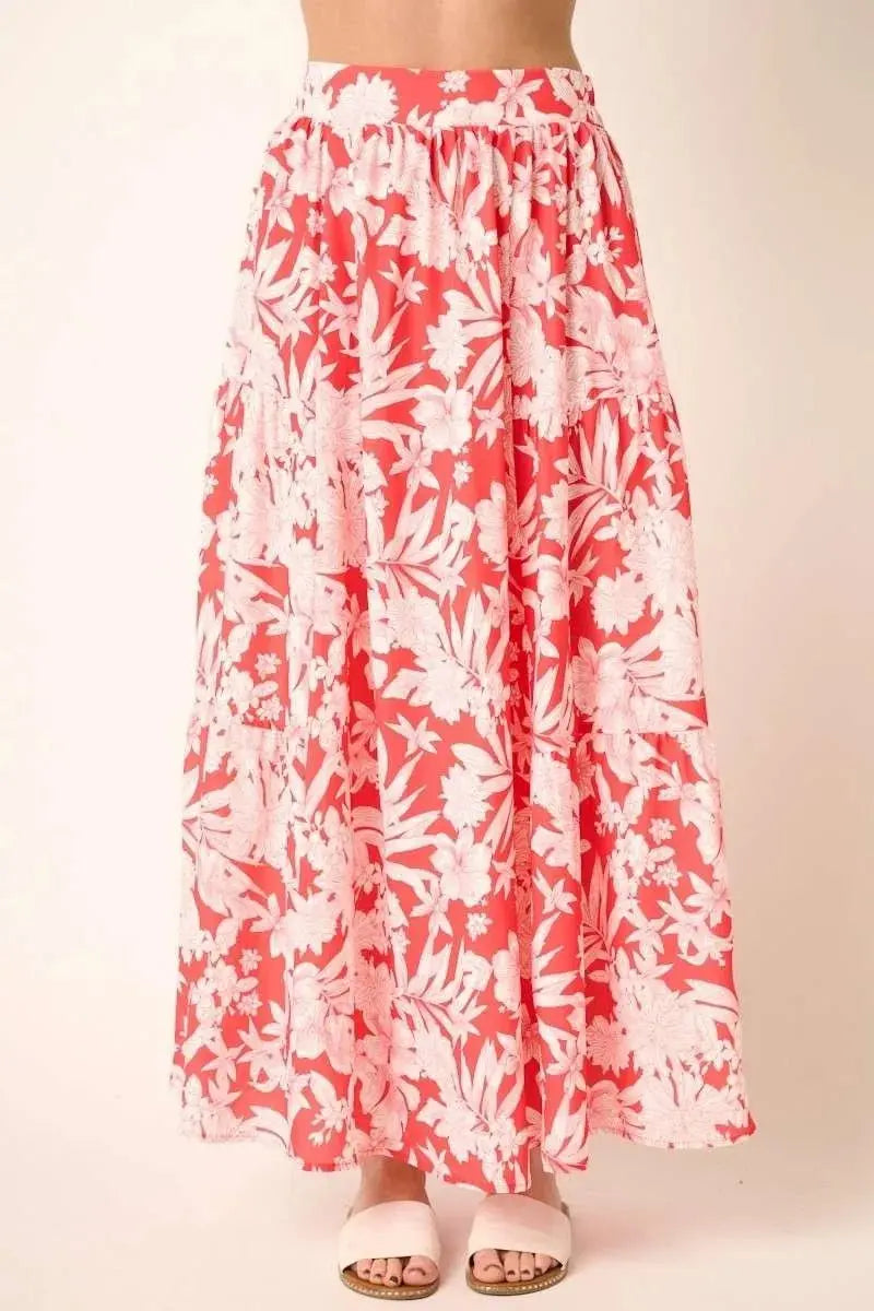 Women's Two Piece Set - Tropical Print - Matching Outfit