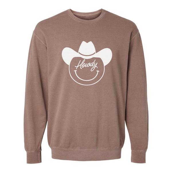 Howdy Cursive Cowboy Washed Sweatshirt
