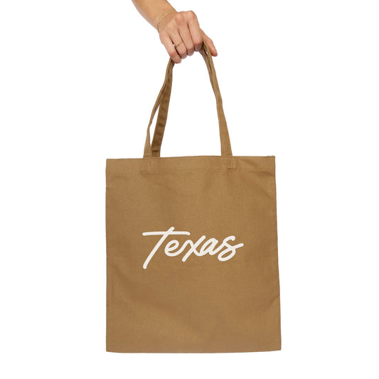 Texas Cursive Tote Bag