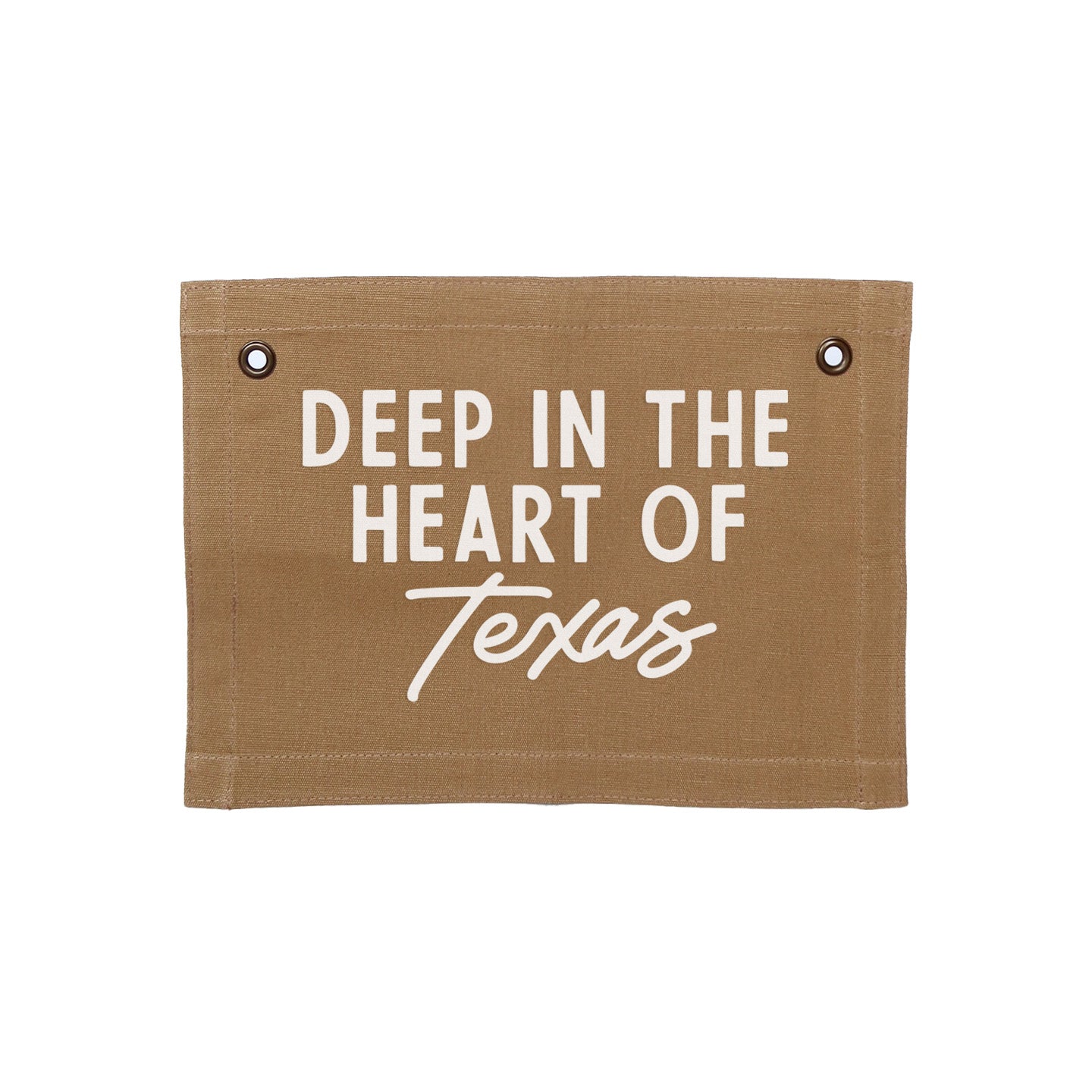 Deep in the heart of Texas Small Canvas Flag