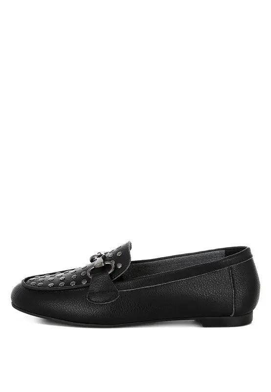 Rag Company Modaha Horsebit & Embellished Real Leather Women's Loafers