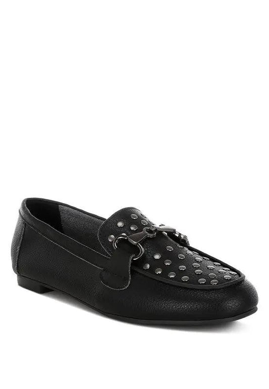 Rag Company Modaha Horsebit & Embellished Real Leather Women's Loafers