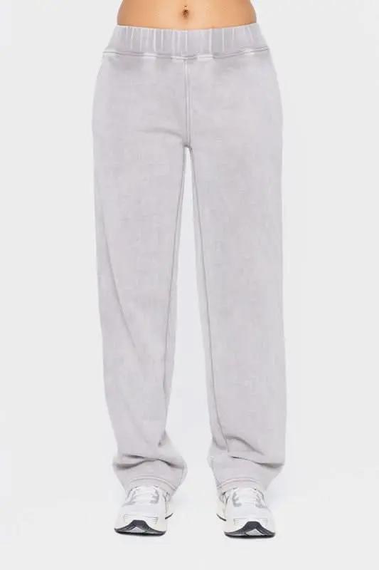 Fleece Pants - Elastic Waist with Pockets - Loungewear Casual