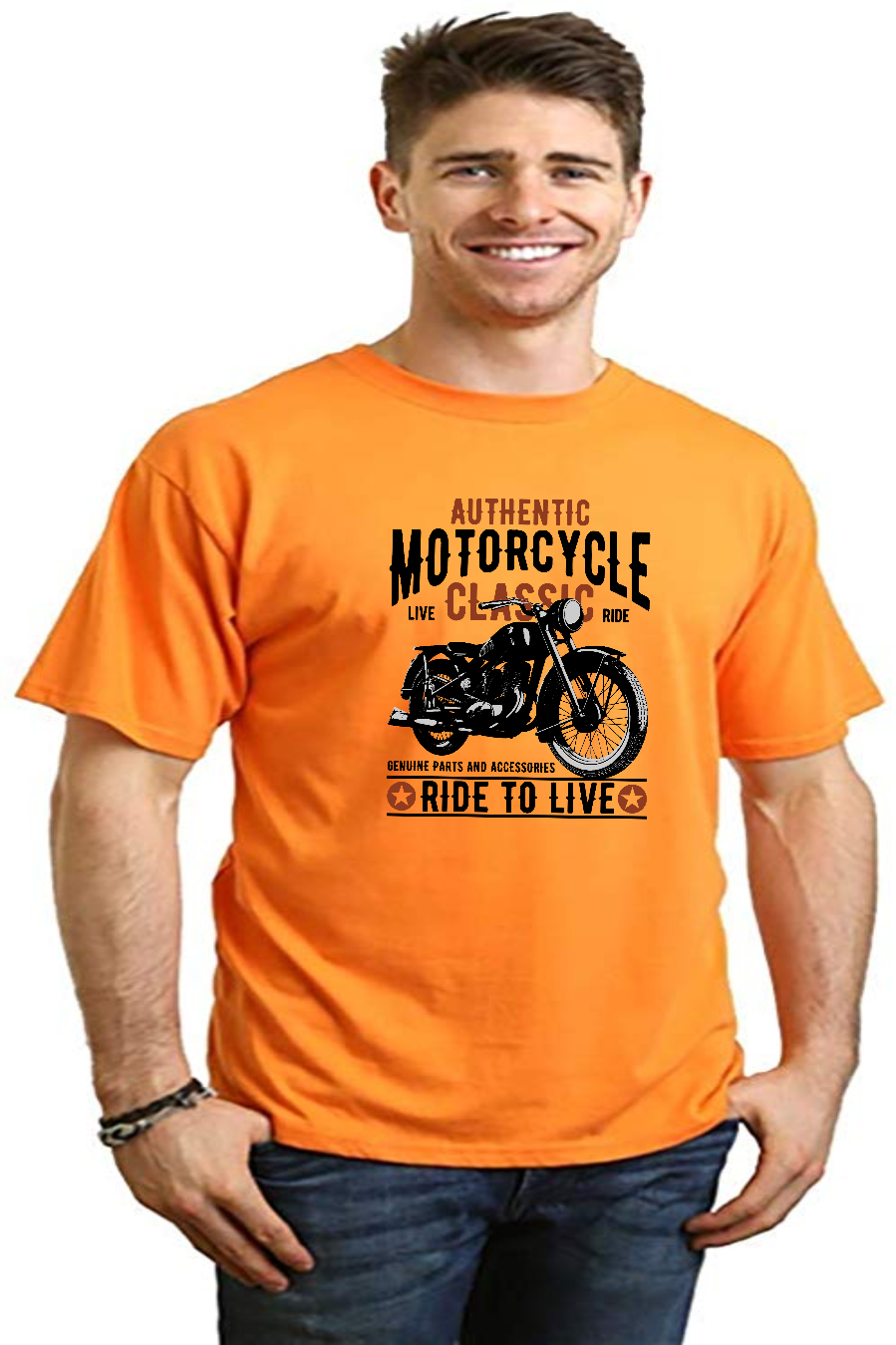 Motorcycle Classic Men's Bamboo Viscose/Organic Cotton Short Sleeve Graphic T-Shirt